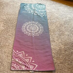 Mandala Yoga Towel with Gradient Design